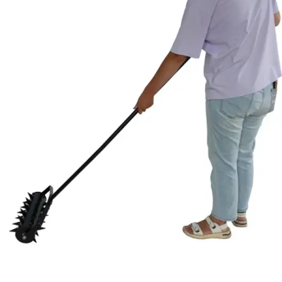 SKRAN Rolling Manual Lawn Aerator, Gardening Lawn Aerator Tool, With Soil Penetrator Spikes Deep Soil Penetration for Garden Grass Patio Yard image {7}