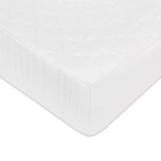 Babyletto Quilted Muslin Changing Pad Cover - GOTS Certified Organic Cotton - Plain White image {6}