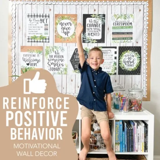 Hadley Designs Boho Farmhouse Growth Mindset Classroom Decor Posters, Set of 9 image {6}