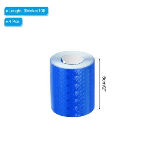 Unique Bargains High Visibility Cars Adhesive Warning Safety Reflective Tape image {1}