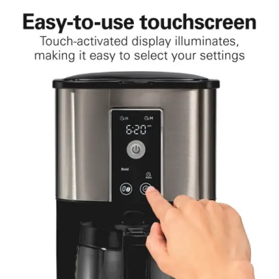 Hamilton Beach 12Cup Programmable Hot & Iced Coffee Maker 49620: Electric Drip Machine, 950W, Dishwasher-Safe Parts image {5}