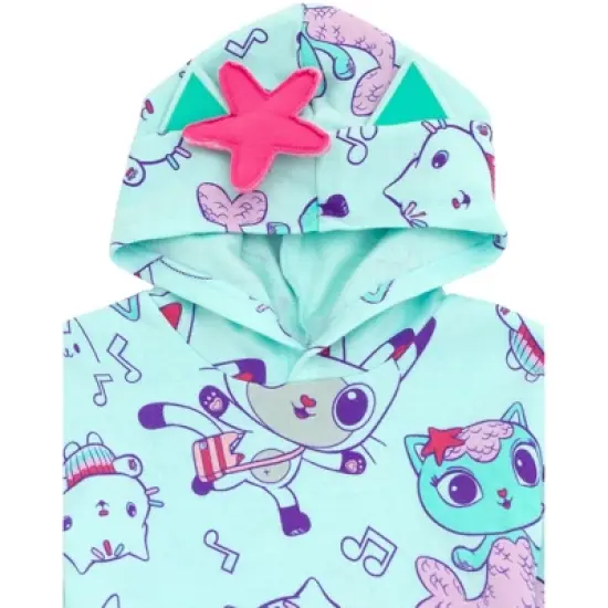 Dreamworks Gabby's Dollhouse Pandy Paws Cakey Cat MerCat Girls Fleece Dress Toddler to Big Kid image {2}