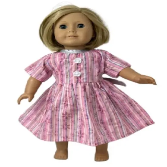 Doll Clothes Superstore Size 5 Matching Pink And Silver Dresses For Child And Doll image {1}