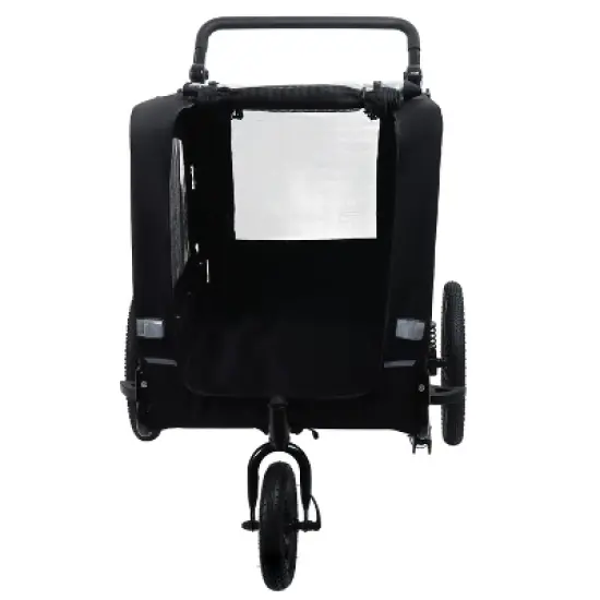 VASIP 2-in-1 Pet Trailer Bike and Pull-Behind Carrier ,Detachable Hitch & Towing Handle, All-Terrain Wheels for Cycling,Walking,Blue image {3}