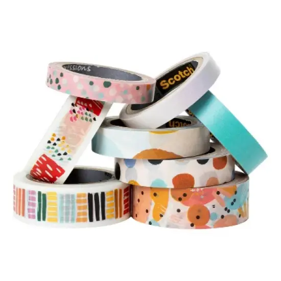 Scotch 8pk Expressions Washi Tape Abstract Modern image {1}