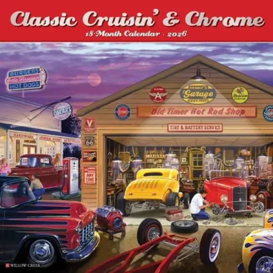 Willow Creek Press 2026 Classic Cruisin' and Chrome Wall Calendar image {5}