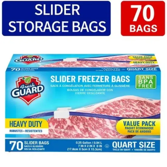 Slider Storage Bags, Zippered Fresh-keeping Bag, Heavy Duty Food Sorting Storage Bag, Food Preservation Sealed Bag image {14}