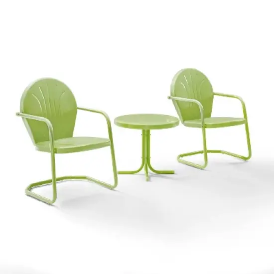Griffith 3pc Outdoor Conversation Set - Key Lime - Crosley image {7}