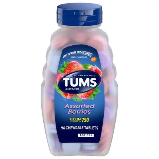 TUMS Extra Strength Assorted Berries Antacid Chewable Tablets - 96ct image {12}