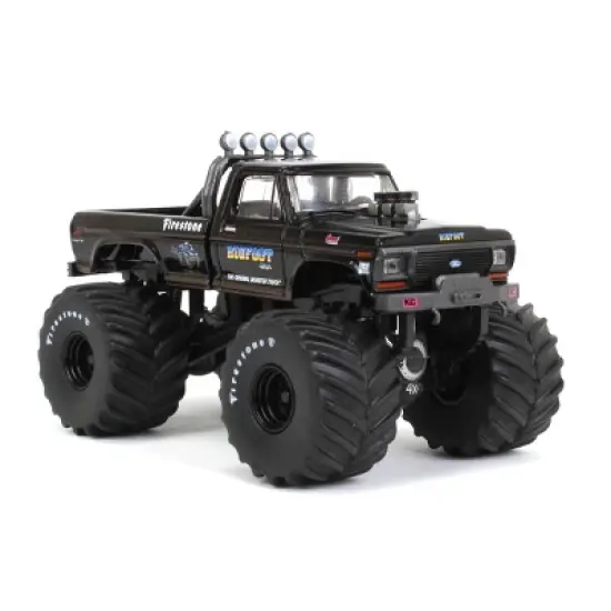 Greenlight 1/64 1974 Ford F-250 Monster Truck Bigfoot 1 Black Bandit Series 27 28110-E image {1}