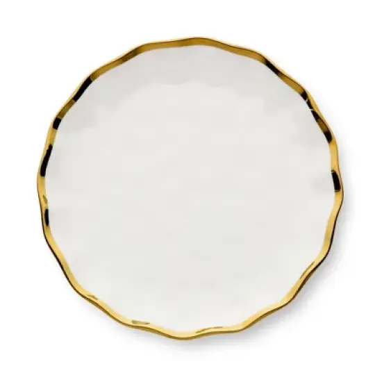 Certified International (Set of 4) 9" Regency Salad Plates Gold image {3}