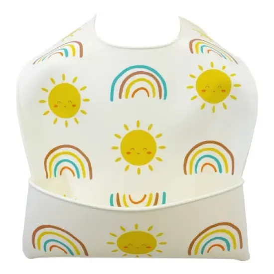 Neat Solutions Toddler Silicone Fold Down Bib - Neutral image {8}