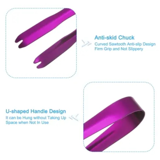 Unique Bargains Stainless Steel Surface Electroplating Ice Tongs image {3}