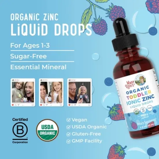 MaryRuth's Toddler Zinc Drops, Berry, Org, 2 oz image {8}