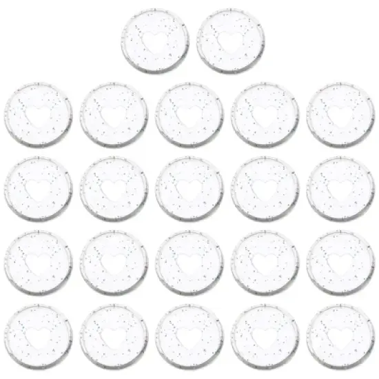 Unique Bargains Plastic DIY Notebook Planner Heart Binding Discs 22 Pcs image {7}
