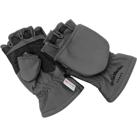 StrikeMaster Five Finger Flip Fishing Mitts - Gray image {4}