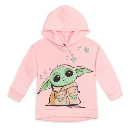 Star Wars The Mandalorian Baby Yoda Toddler Girls Fleece Hoodie & Leggings Set Pink  image {1}