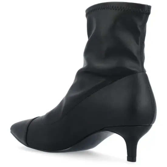 Journee Collection Womens Jadde Tru Comfort Foam Pull On Kitten Heel Bootie image {6}
