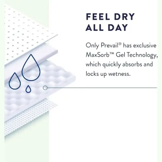 Prevail Unisex Youth Absorbent Briefs, Youth/X-Small, Maximum Absorbency, Refastenable Tabs, 96ct image {2}