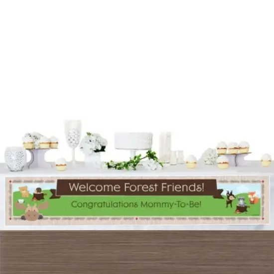 Big Dot of Happiness Woodland Creatures - Baby Shower Decorations Party Banner image {2}