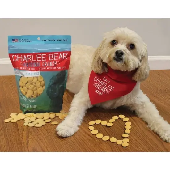 Charlee Bear Original Crunch Dog Treats with Cheese and Egg Flavor-16 oz(2 Pack) image {1}