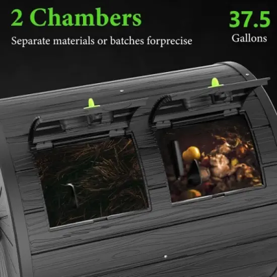 Yardgrace Large Outdoor Kitchen Waste Bin 43 Gallons Flip-Top Design Easy Flip-Top Design image {1}