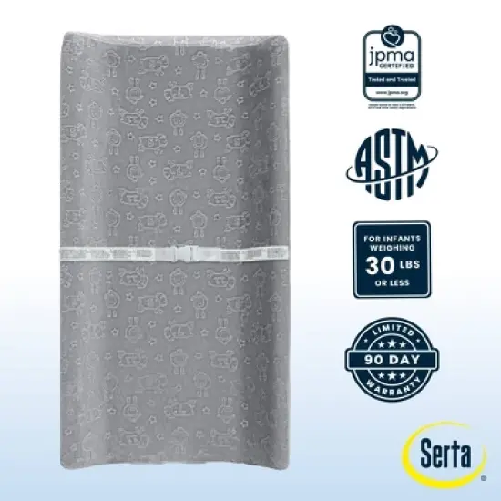 Serta Perfect Sleeper Changing Pad with Plush Cover - Gray image {9}