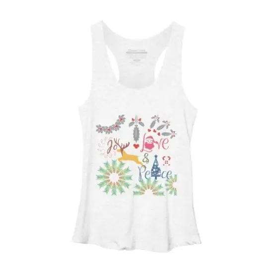 Women's Design By Humans Colorful Christmas Collage  By famenxt Racerback Tank Top image {5}