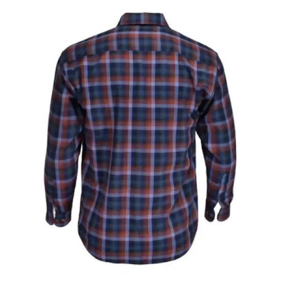 Falcon Bay Men's Long Sleeve Button Down Sport Shirt | Blue image {1}