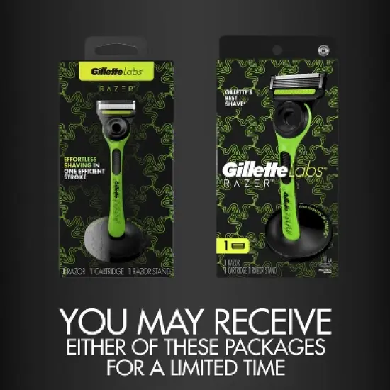 RAZER + Gillette Labs Exfoliating Bar Razor + 1 Razor Blade Refill & Premium Magnetic Stand image {9}