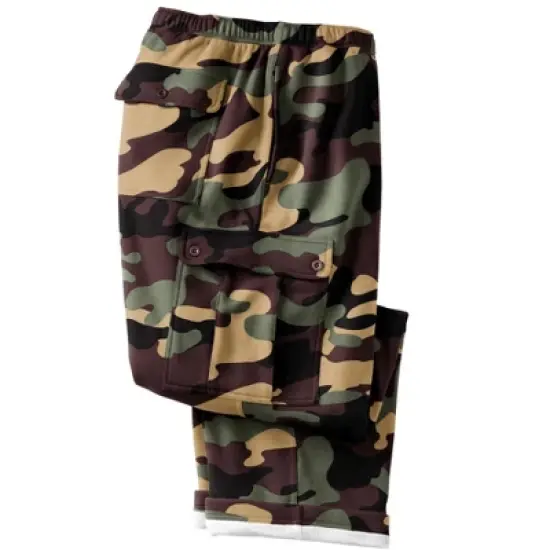 KingSize Men's Big & Tall Thermal Waffle-Lined Cargo Pants image {5}