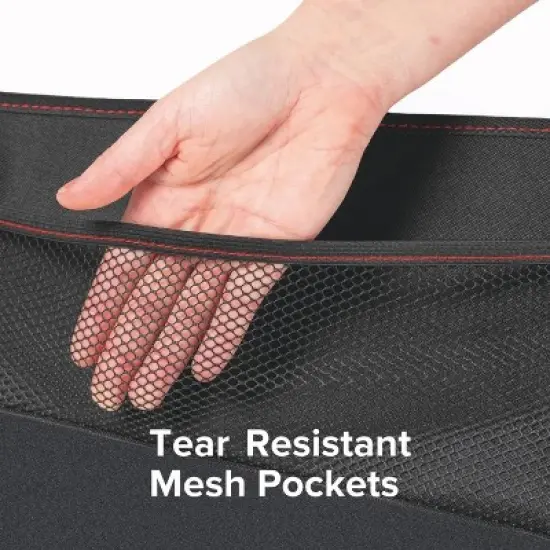 Diono Stow 'n Go Car Back Seat Organizer, Kick Mat Seat Protector, 7 Pockets, 2 Drinks Holders, Black image {8}