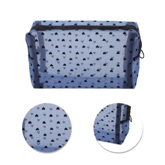Unique Bargains Convenient Heart Pattern Makeup Bag 1 Pc image {3}