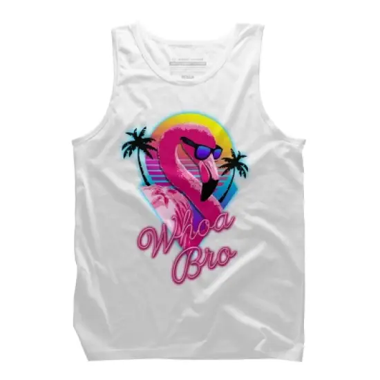 Men's Design By Humans Whoa Bro By tararisingnc Tank Top image {7}