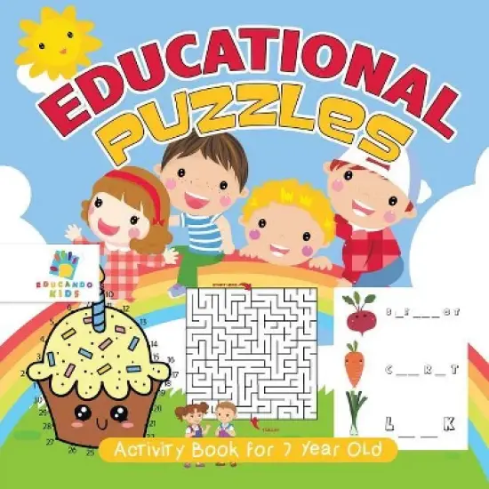 Educational Puzzles Activity Book for 7 Year Old - by  Educando Kids (Paperback) image {1}