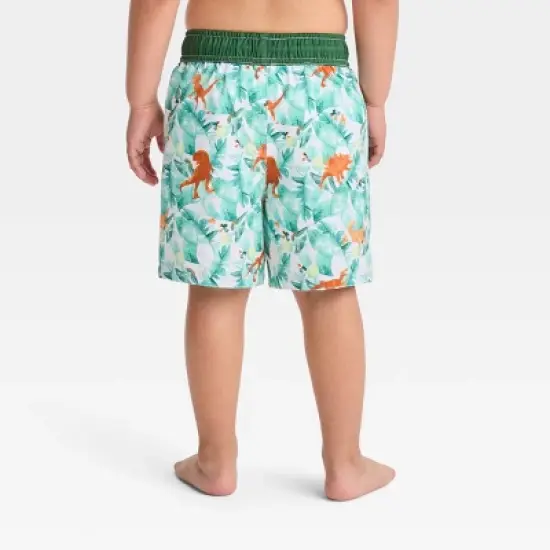 Toddler Boys' Jurassic Park Swim Shorts - Green image {2}