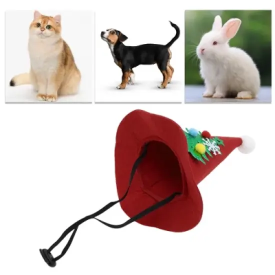 Unique Bargains Halloween Pet Headwear 5.91"x5.51" Red 1 Pc image {4}