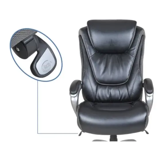 Big & Tall Smart Layers Premium Ultra Executive Chair Bliss Black Bonded Leather - Serta image {14}