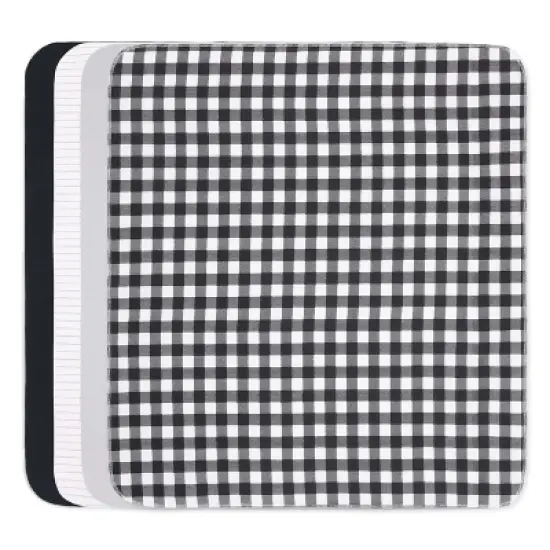 The Peanutshell Cotton Unisex Layette Set - Black & White Check, 23-Pieces, 0-3 Months image {5}