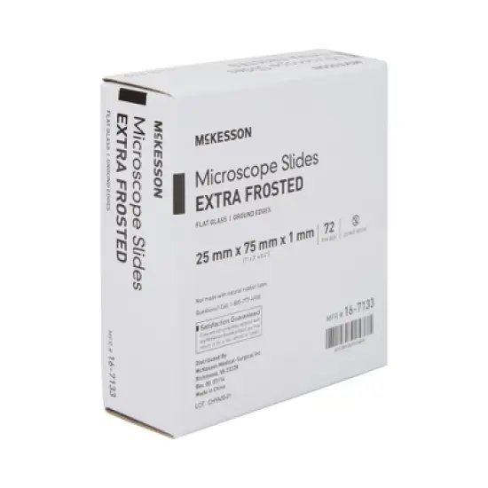 McKesson Glass Microscope Slides Extra-Frosted End 1 X 3 Inch X 1 mm image {1}