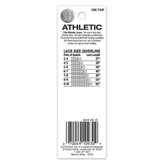 Shoe Gear Flat Athletic Shoe Laces - White 45" image {1}