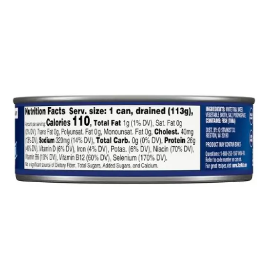 Starkist Solid White Tuna Water Can - 40oz / 8pk image {2}