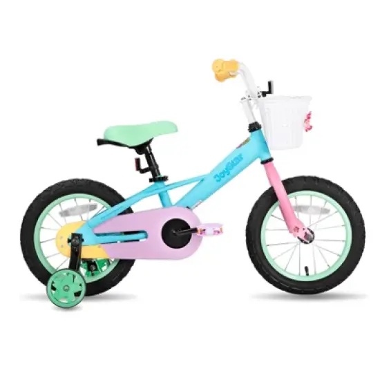 JOYSTAR Kids Bike for 2-7 Years, 12" 14" 16" Girls Toddler Bicycle with Training Wheels & Coaster Brake, Rainbow Bike, Macarons image {13}
