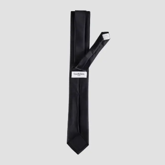 Men's Satin Skinny Tie - Goodfellow & Co&trade; Black One Size image {1}