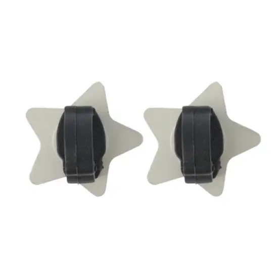 Unique Bargains Five-Rhinestone Star Shoelace Charms Silver Tone 1 Pair image {3}