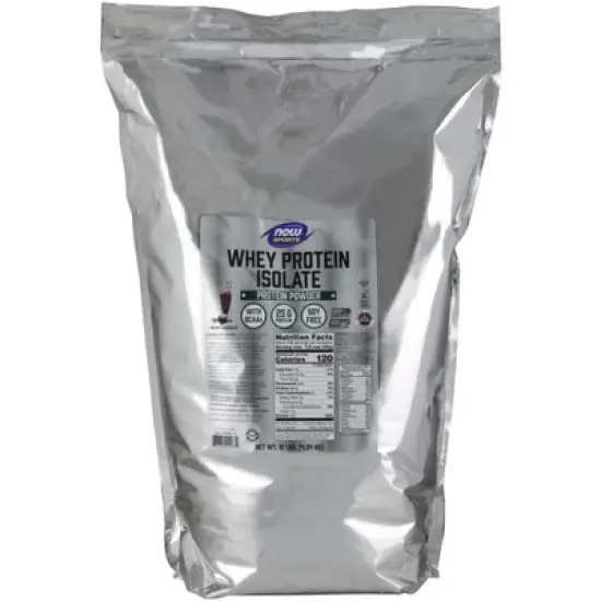 Chocolate Whey Protein Isolate by Now Foods  -  10 lbs Powder image {2}