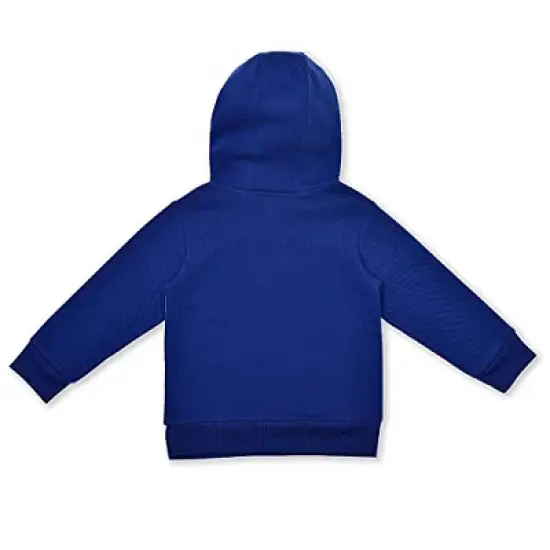 Children's Apparel Network Toddler Relaxed Fit Long Sleeve Hooded Basic Sweatshirt - Blue 3T image {1}