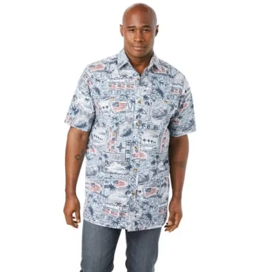 KingSize Men's Big & Tall Short Sleeve American Sport Shirt image {4}