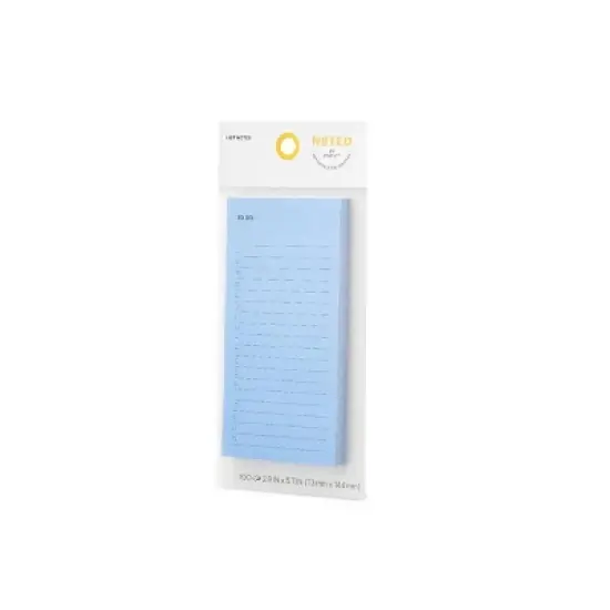 Noted by Post-it, Blue Lined Sticky Notepad: To Do List, 3x6 Inches, 100 Sheets, Uncoated Paper, Book Binding image {7}