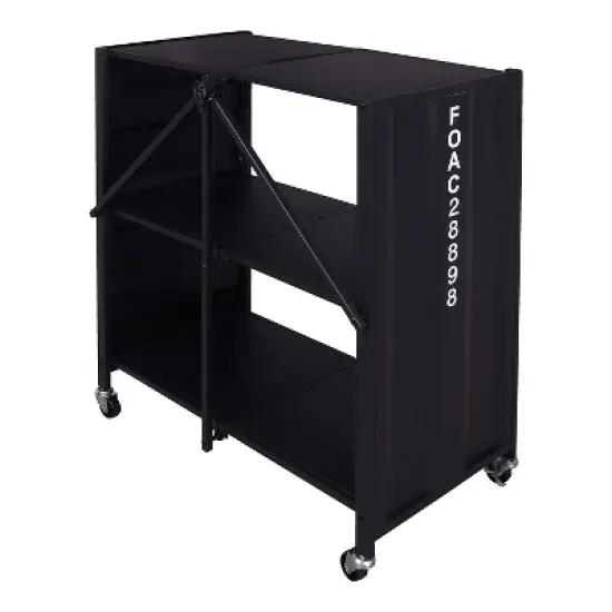 35" Conlig Steel Folding Bookcase with Wheels - miBasics image {3}